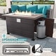 preview thumbnail 29 of 28, Kullavik 15PCS Outdoor Patio Furniture Set with Fire Pit Table & Glass Top Coffee Table