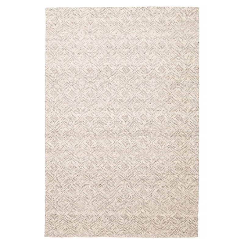 ECARPETGALLERY Hand Tufted Timeless Grey Wool Rug - 5'3 x 8'0 - Grey - 5'3 x 8'0