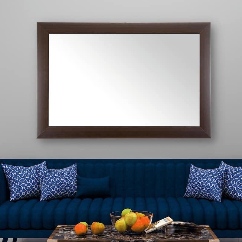 Shelby Espresso Framed Vanity Mirror