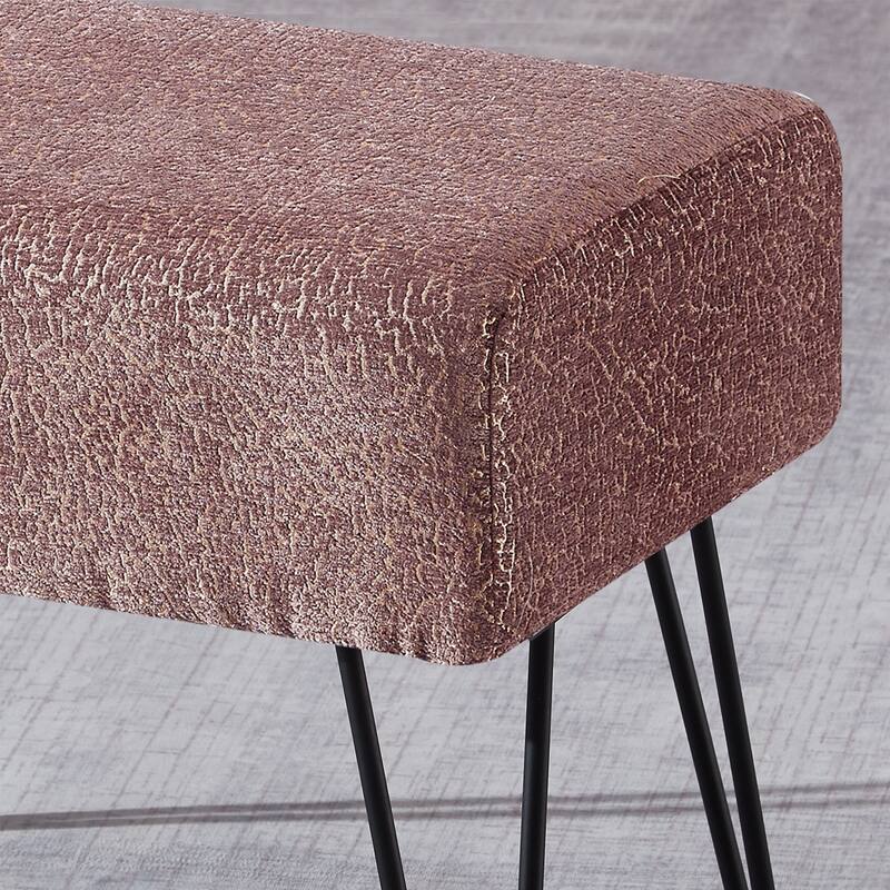 Jacquard Chenille Ottoman