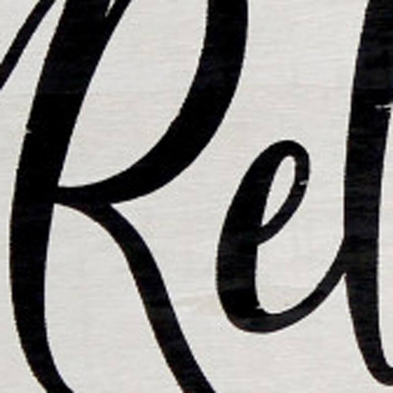 HomeRoots 14" Gray And Black Relax Round Serving Tray With Handles - 13.75 in. x 1.65 in. x 13.75 in.