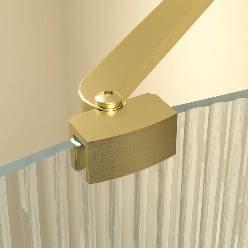 33 in. W x 58 in. H Fixed Tub Door with Tempered Glass - 33" x 58"