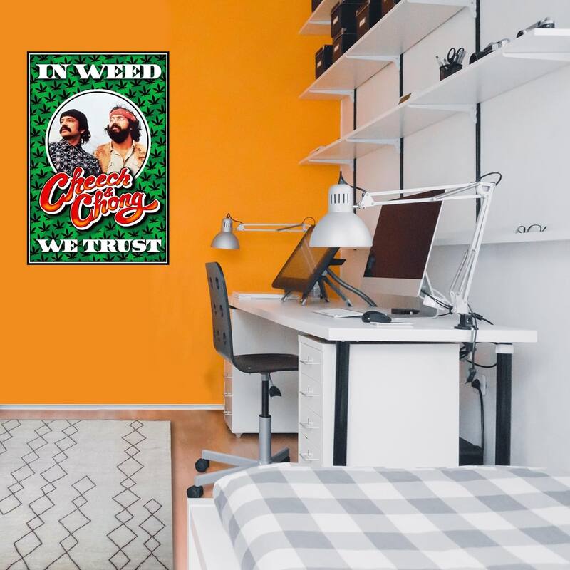 Cheech n Chong in Weed We Trust Art Poster - 24 x 36 Inch