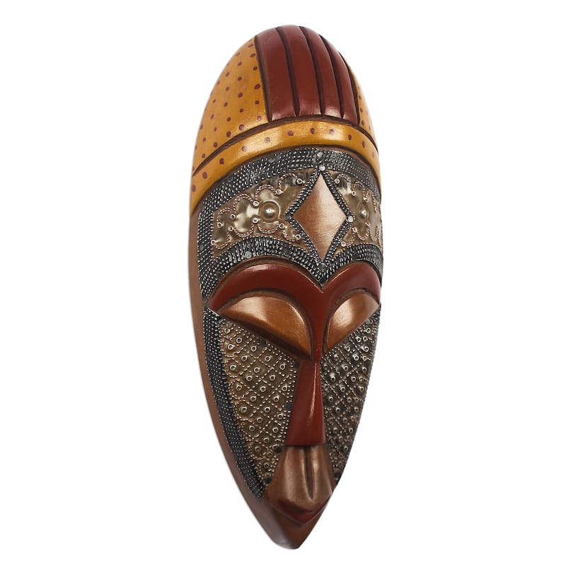 Novica Handmade Brave King African Wood Mask
