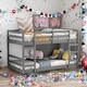 preview thumbnail 2 of 20, Twin Over Twin Bunk Bed with Ladder