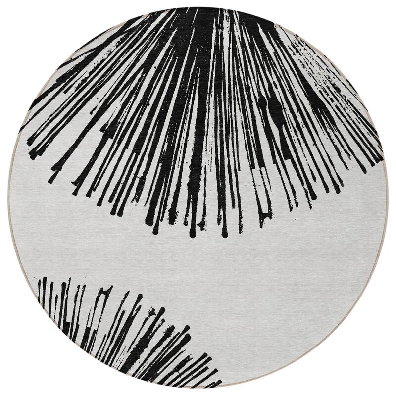 HomeRoots Abstract Transitional Rectangle Outdoor Rug