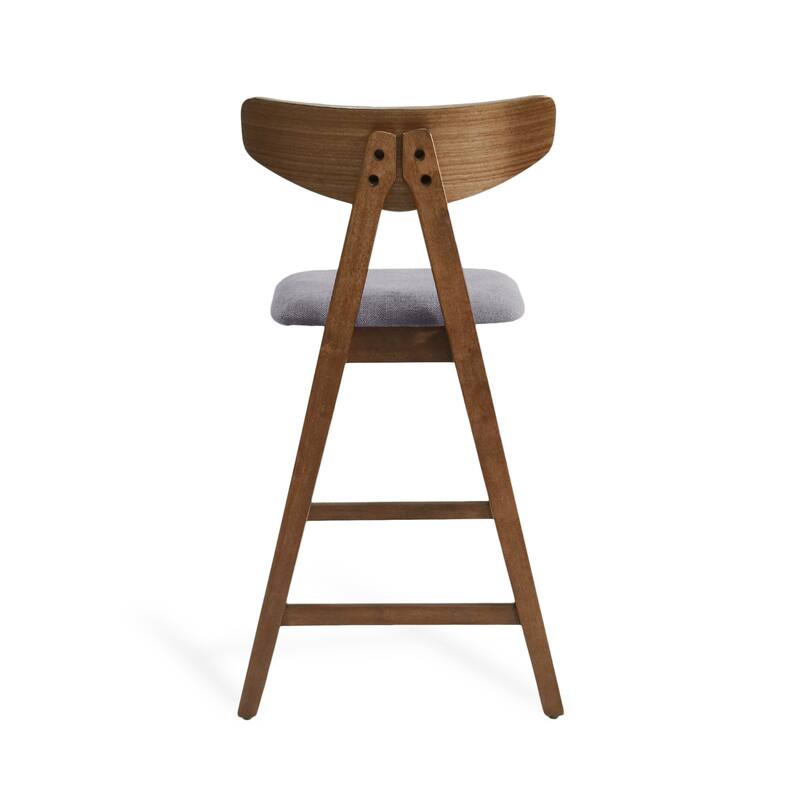 Stocker Fabric and Rubberwood Counter Stools (Set of 2) by Christopher Knight Home