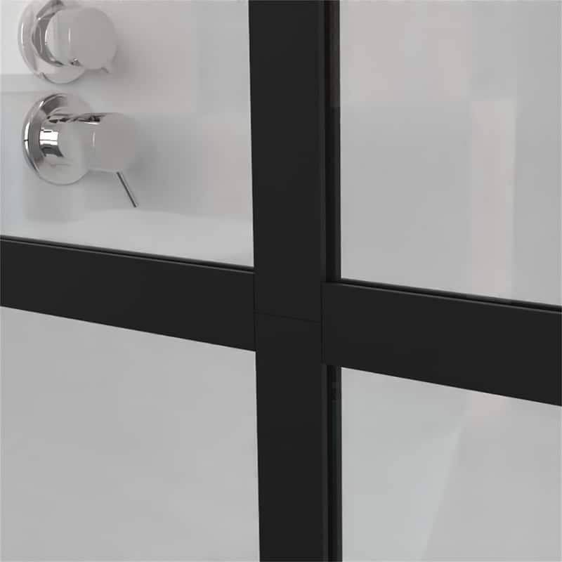 46" X 72" Shower Screen Walk-in Wet-room Black