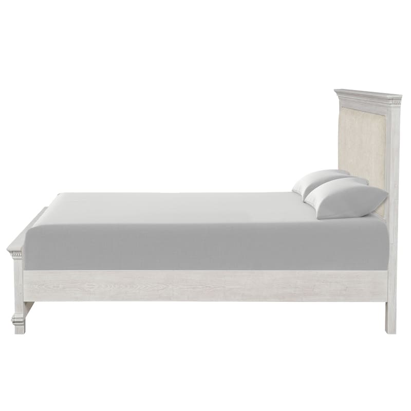 Furniture of America Eleanor Modern Rustic Weathered Grey Solid Wood Panel Bed