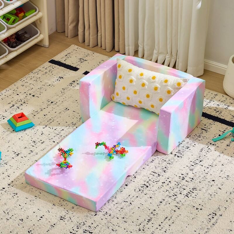 1-Piece Full Sponge Kids Single Folding Sofa Bed Kids Sofa
