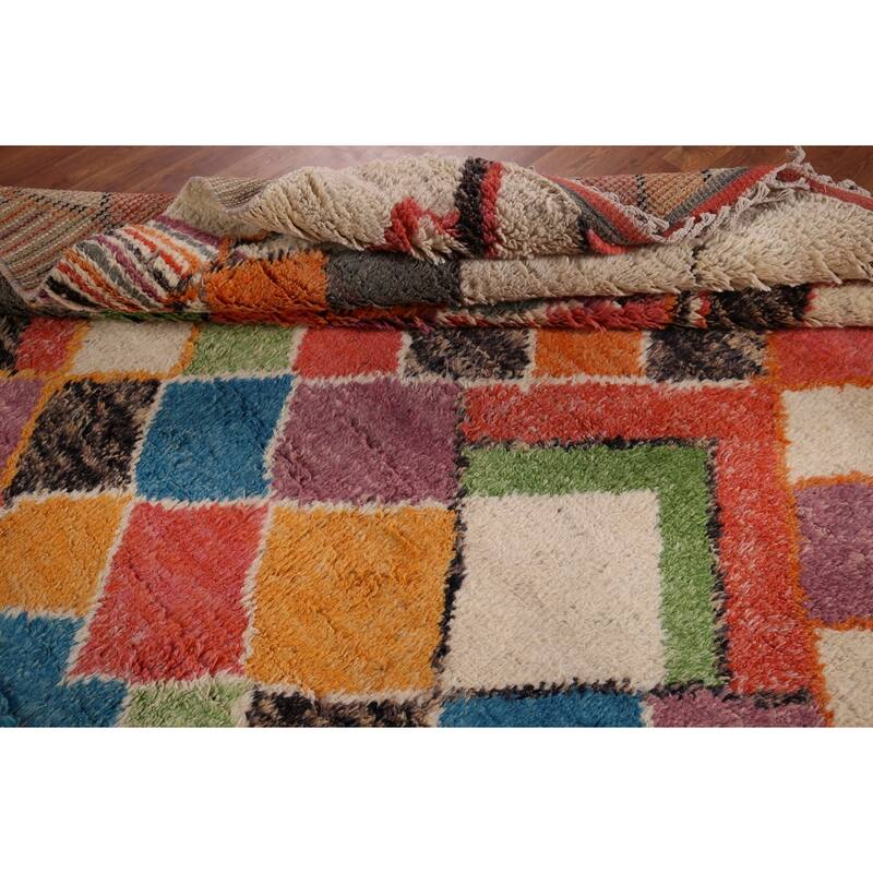 Trellis Geometric Moroccan Oriental Area Rug Hand-Knotted Wool Carpet - 8'11" x 12'10"