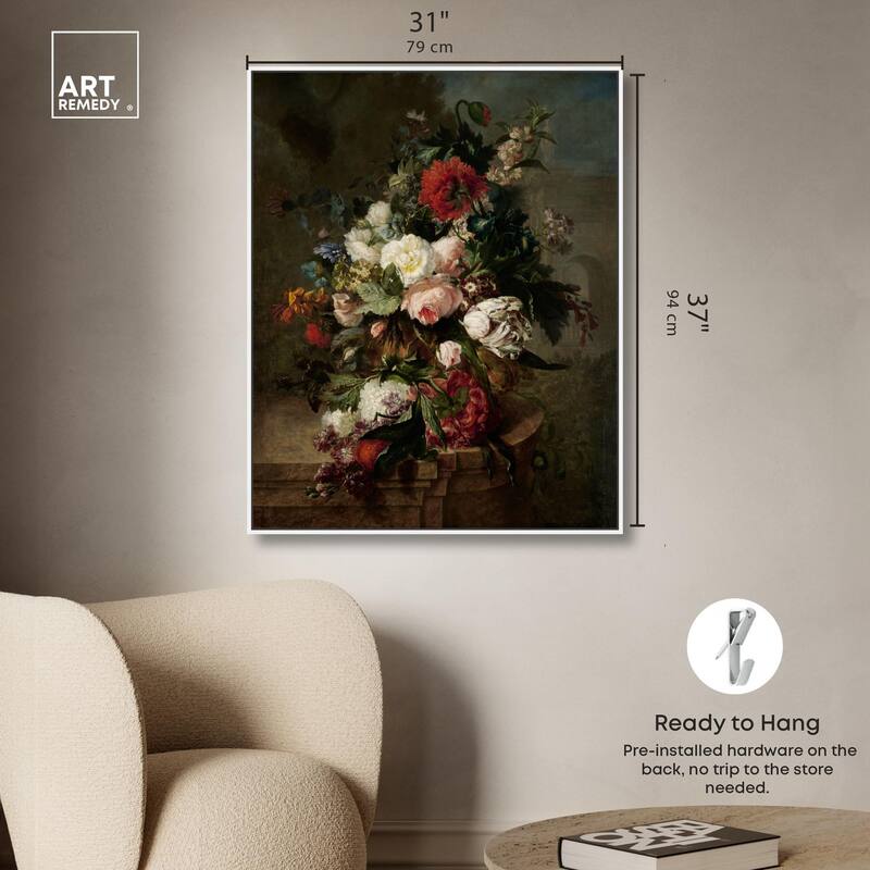 Still Life with Flowers 1789 Canvas by Art Remedy