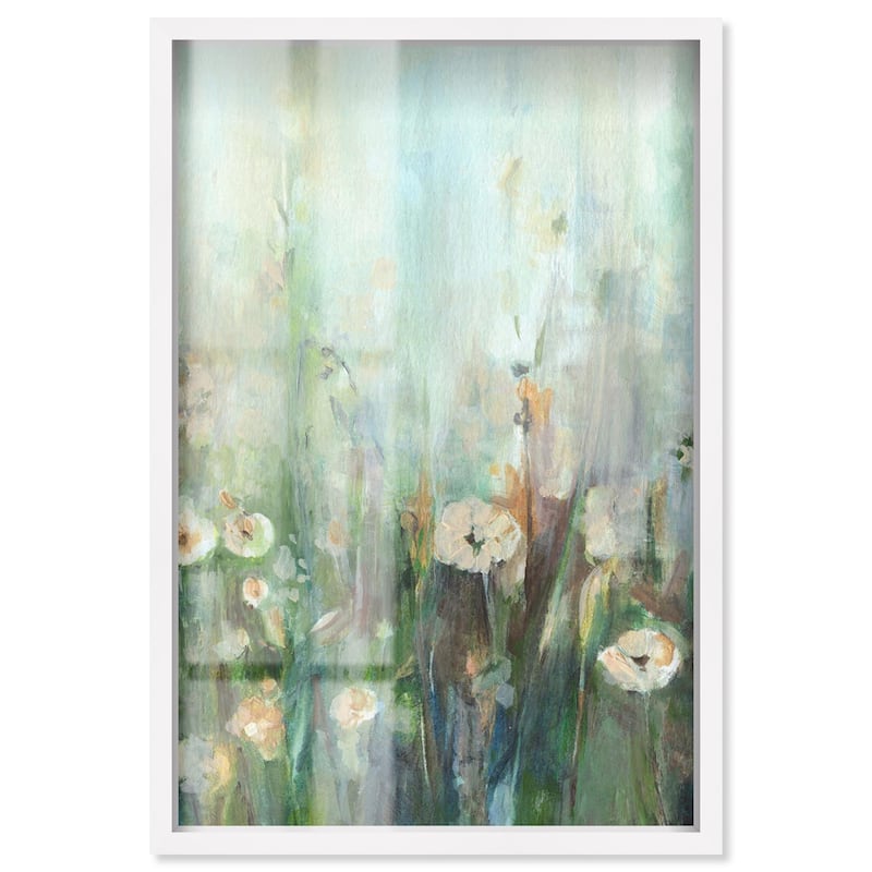 Harmony Green II Shadowbox by Art Remedy - White - 30" x 45"