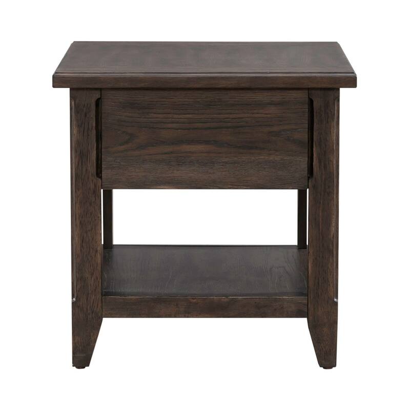 Paradise Valley Saddle Brown Rectangular End Table