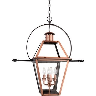 Rue De Royal 4-Light Pendant in Aged Copper