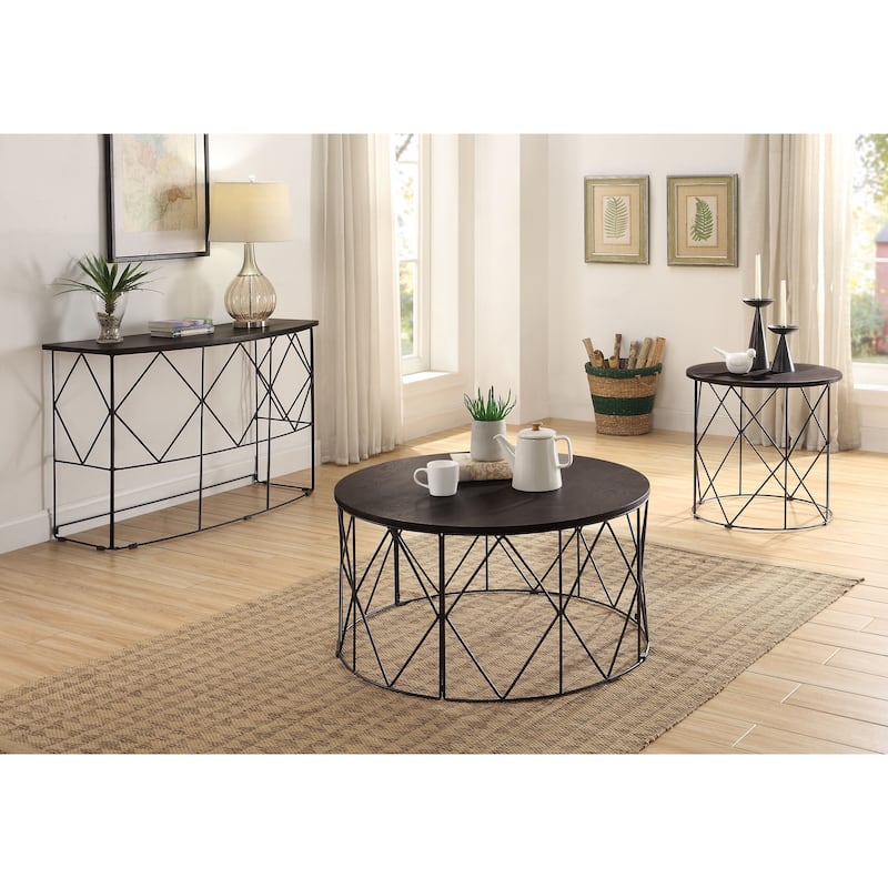 Brigid Modern 47-inch Metal Geometric Sofa Table by Furniture of America