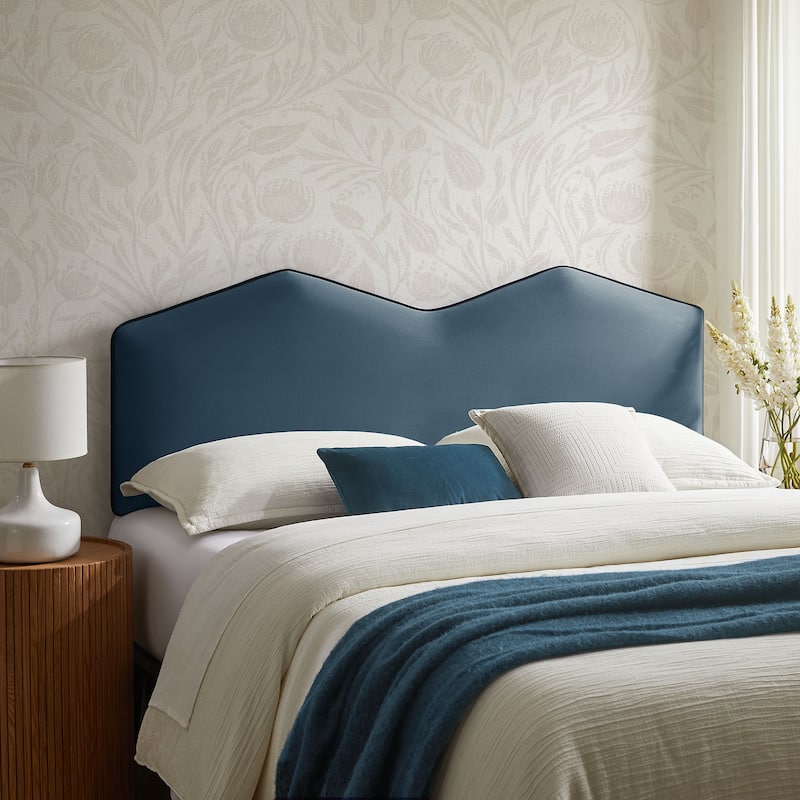 Cosette Performance Velvet Headboard - Cadet Blue - King