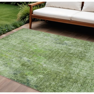 HomeRoots Abstract Transitional Rectangle Outdoor Rug