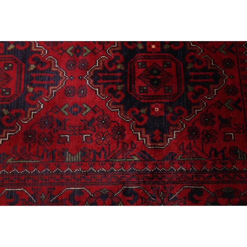 ECARPETGALLERY Hand-knotted Finest Khal Mohammadi Red Wool Rug - 2'8 x 7'