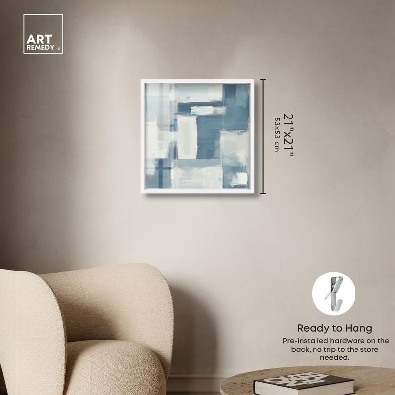 Deconstructed Blue III Shadowbox by Art Remedy