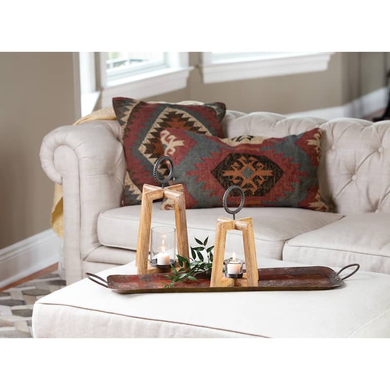 Elk Home Carmel Natural Wood 8.5 Inch Wide Lantern