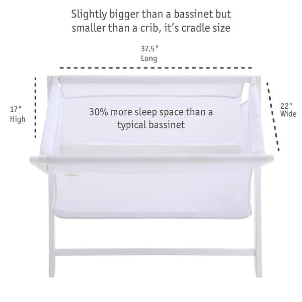 dimension image slide 2 of 4, BreathableBaby Breathable Mesh Portable Sleeper, From Bedside to Travel