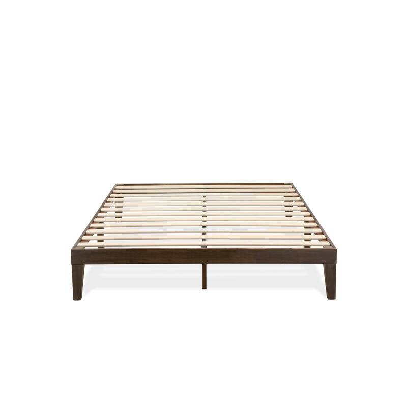 East West Furniture Queen Size Bed Frame with 4 Hardwood Legs and 2 Extra Center Legs - (Finish Options)