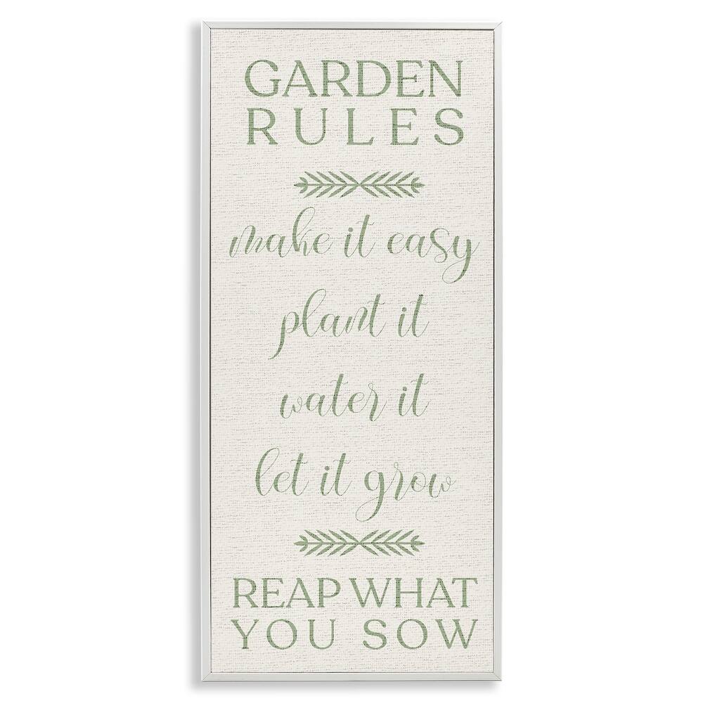 Stupell Country Garden Rules Framed Giclee Art Design By Lil' Rue