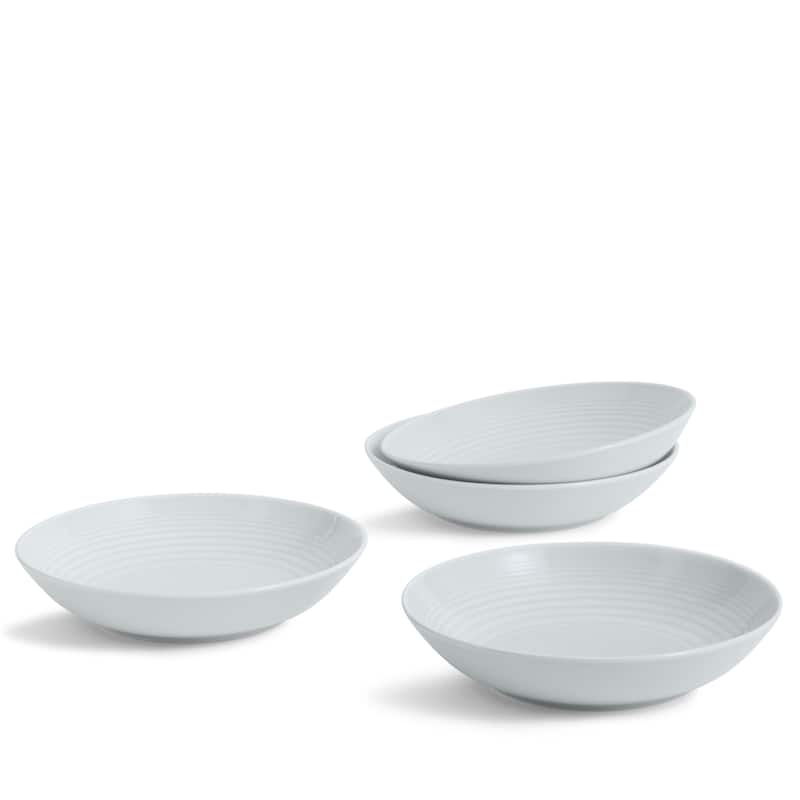 Royal Doulton Exclusively for Gordon Ramsay Maze White Pasta Bowls, Set of 4 - Light Grey