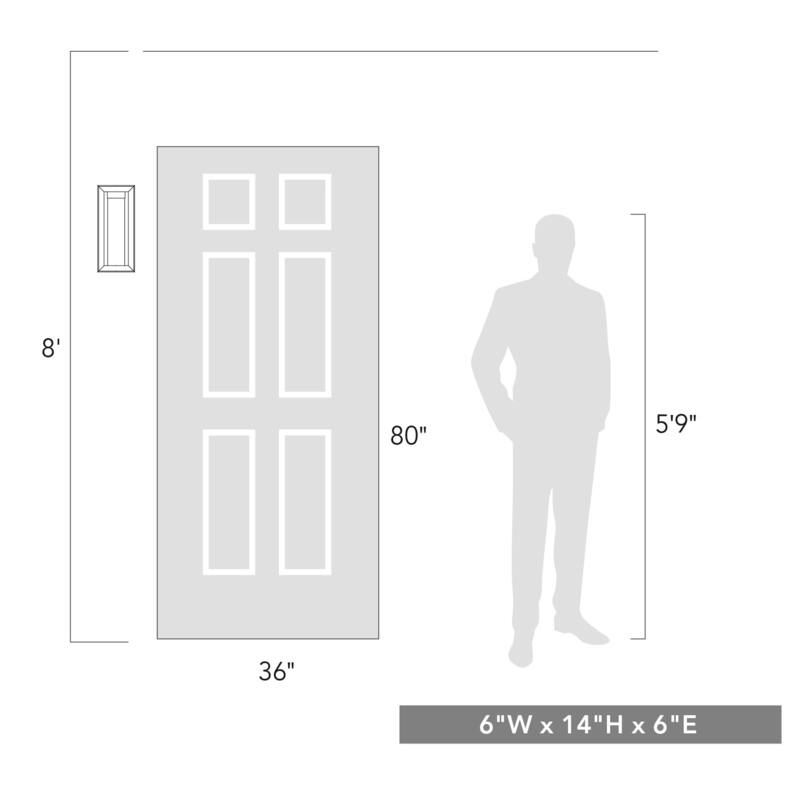 Smyth 14" Tall UV-coated Outdoor Wall Sconce with Glass Shade