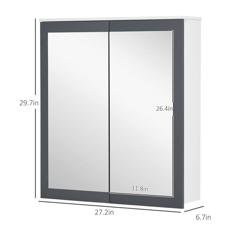 Kleankin Bathroom Medicine Cabinet With Mirror