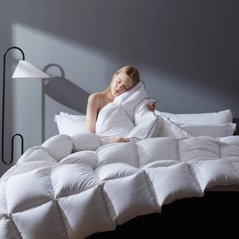 Goose Down Comforter 750 Fill Power Duvet Insert Ultra Soft Hotel
