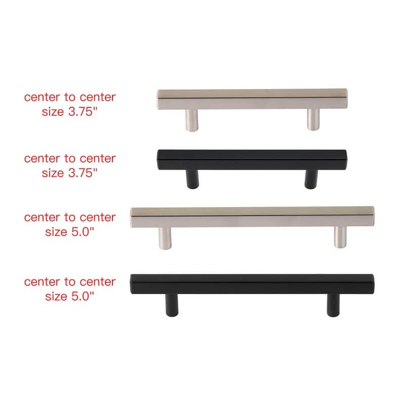 Utopia Alley Oslo Pull Handle - Decorative Cabinet Drop Pull Handles, Brushed Nickel & Matt Black, 3.75/5.0" center to center