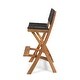 preview thumbnail 8 of 29, Polaris Outdoor 26" Square 3 Piece Wood and Wicker Bar Height Set by Christopher Knight Home