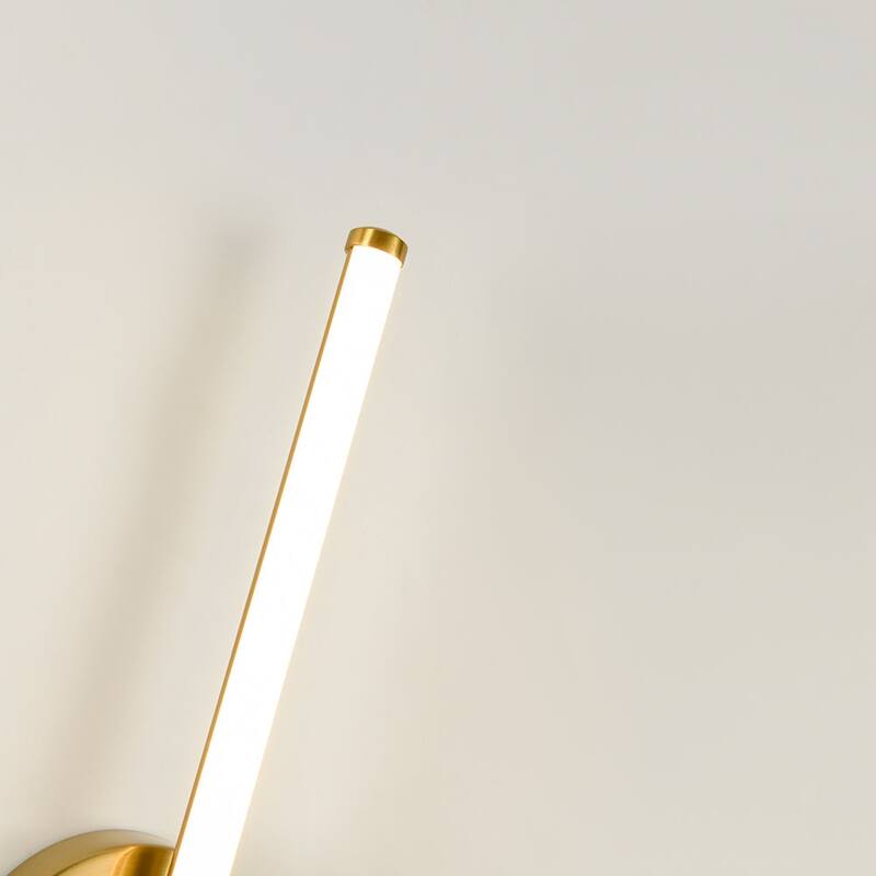 Minimalist 1-Light Dimmable LED Vanity Light Linear Metal Wall Sconce - N/A