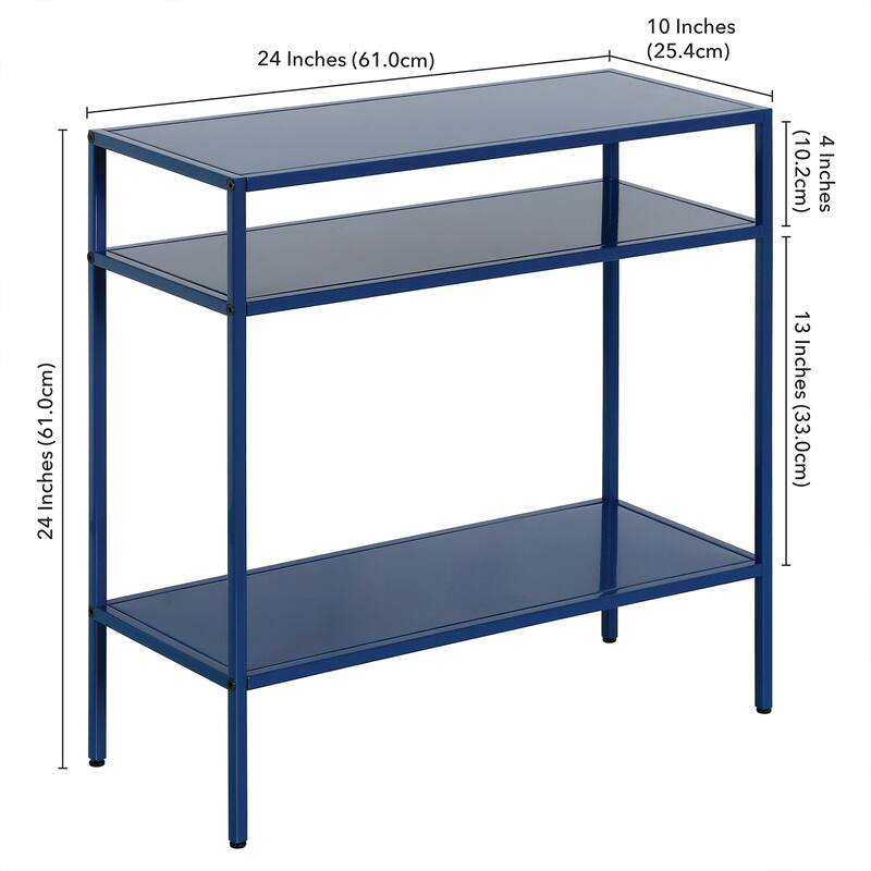 Ricardo Side Table with Metal Shelves