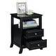 preview thumbnail 25 of 26, Convenience Concepts Melbourne 2 Drawer End Table with Shelf
