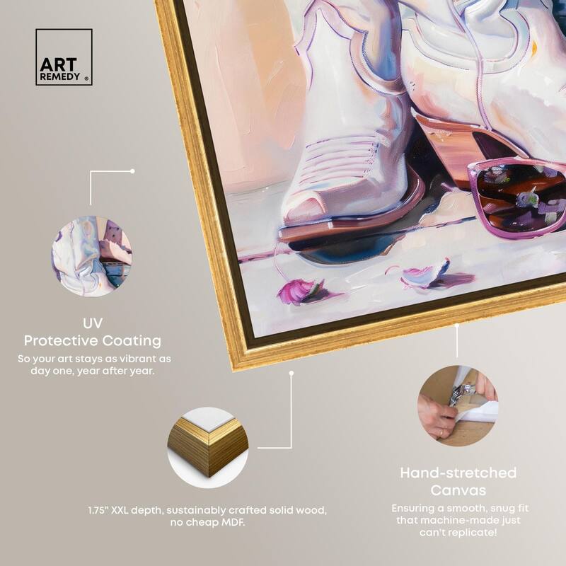 Spring Pink Cowboy Necessities Canvas by Art Remedy