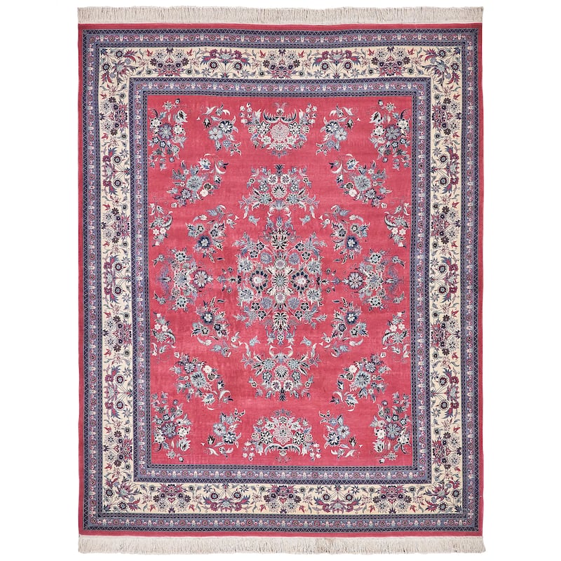 EXQUISITE RUGS ONE-OF-A-KIND Super Fine Antique Weave Hand Knotted PINK Rug - 8'3"x10'2"