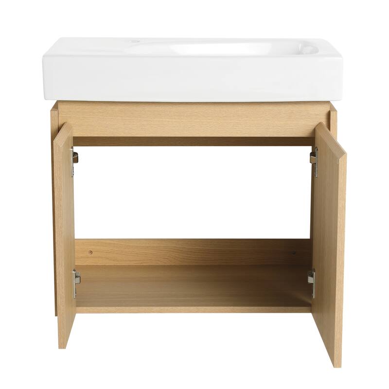 BNK 16"/20"/24"/30"/36" Single Sink Bathroom Vanity with Soft Close Door and Shelf