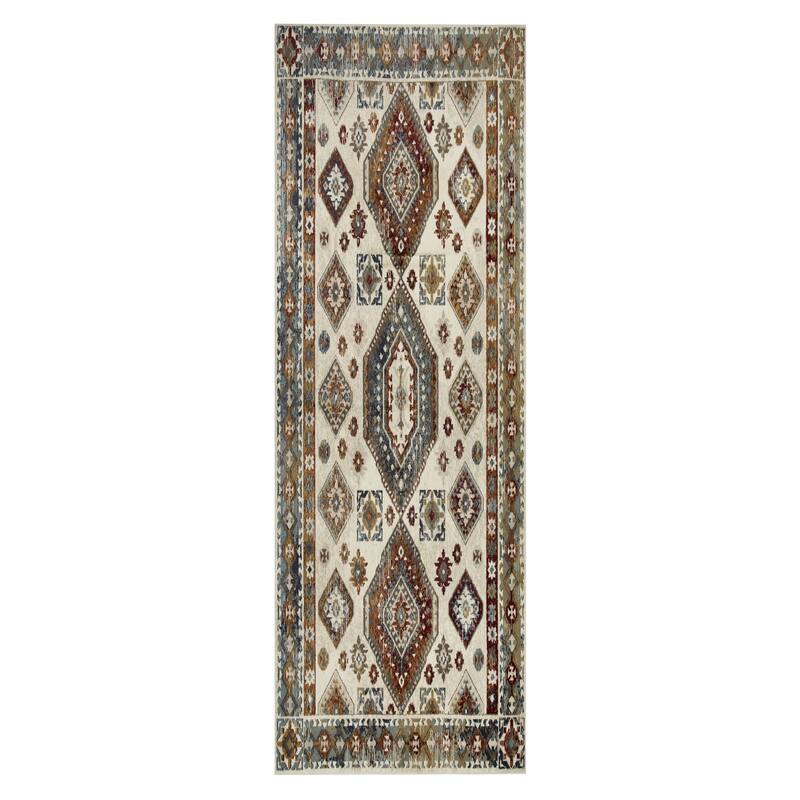 Superior Kiernan Aztec Geometric Sangria Indoor Area Rug - Runner 2' 6" x 8' - Sangria
