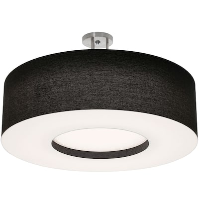 AFX Montclair 30'' LED Semi-Flush Mount - Satin Nickel Finish