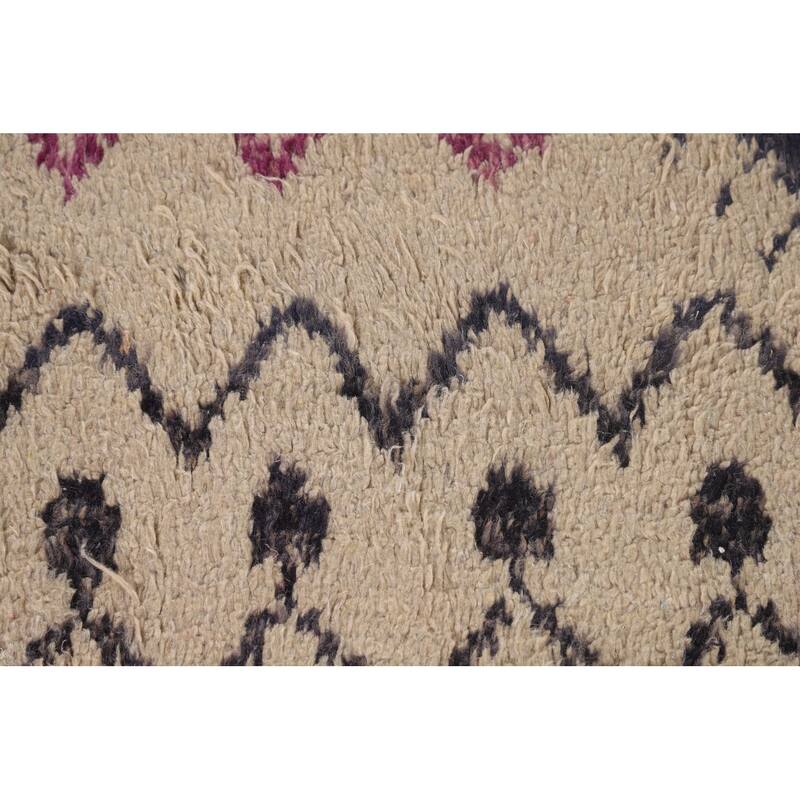Tribal Moroccan Oriental Area Rug Handmade Wool Carpet - 9'0" x 12'4"