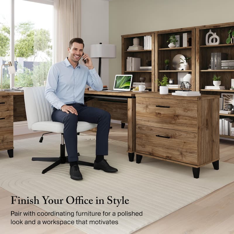 Somerset 72W 3 Position Sit to Stand L Shaped Desk by Bush Furniture