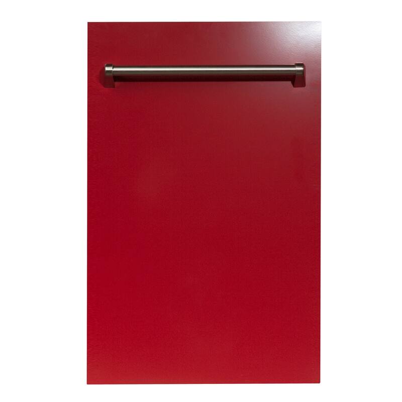 18" Compact Top Control Dishwasher with Stainless Steel Tub, 40dBa - Traditional Handle - Red Gloss