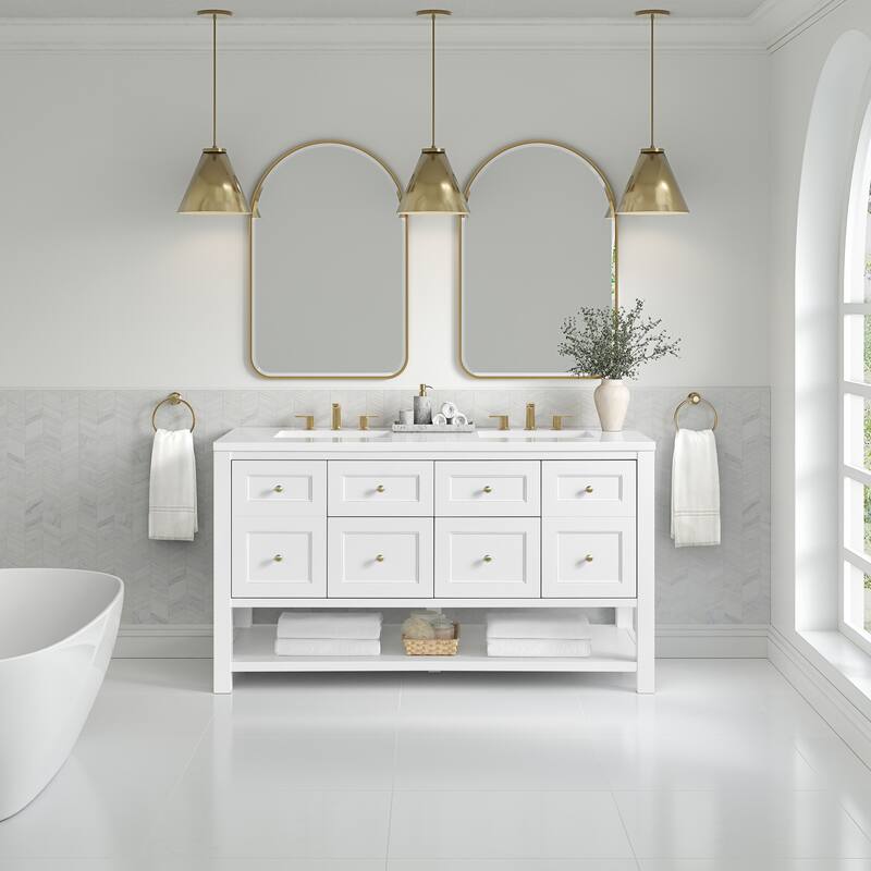 Breckenridge 60" Double Vanity, Bright White - 60D