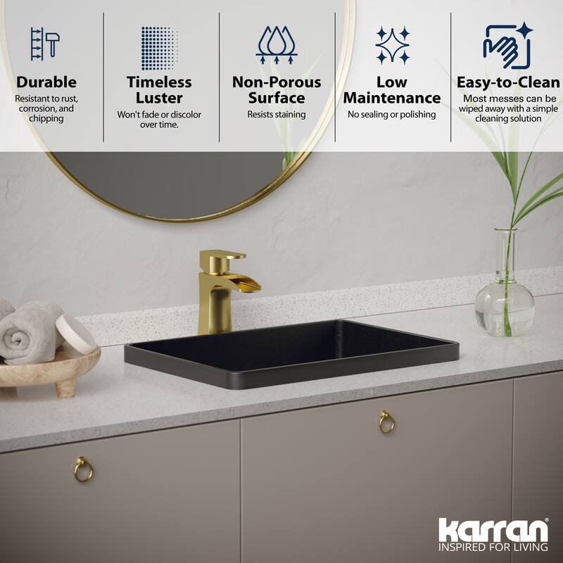 Karran USA CCT200 Cinox 20" Rectangular Stainless Steel Drop In