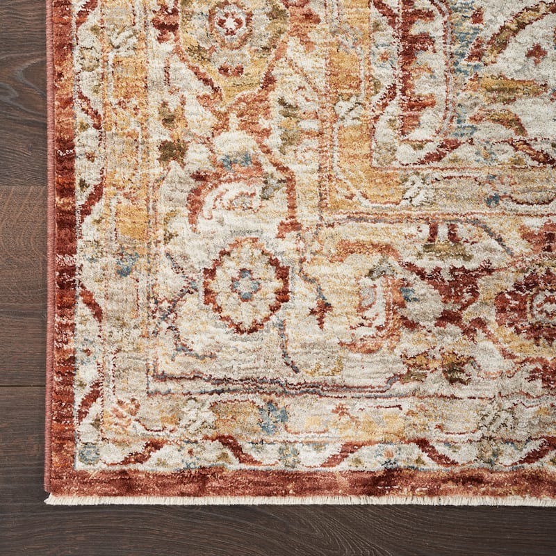 Nourison Petra Traditional Persian Medallion Border Area Rug