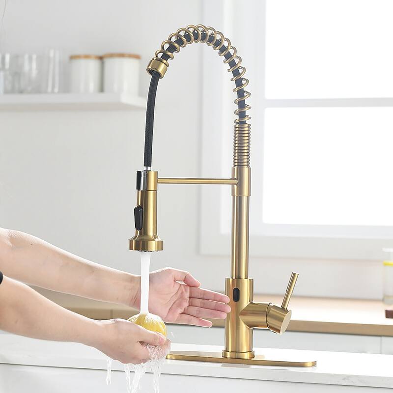 Touchless Stainless Steel 2-Function Pull-out Kitchen Sink Faucet