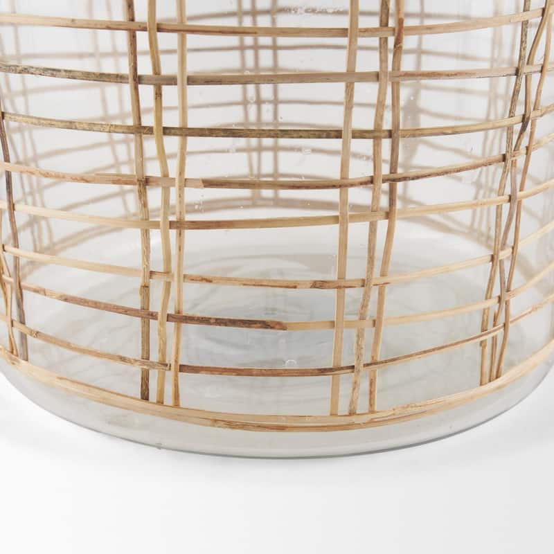 Troian Large Glass Bottle - 9.5L x 9.5W x 19.5H